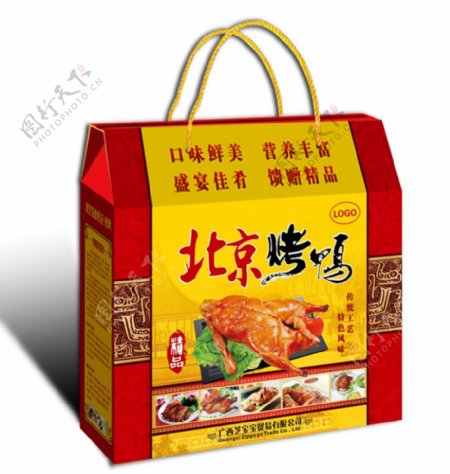 北京烤鸭包装设计展开图
