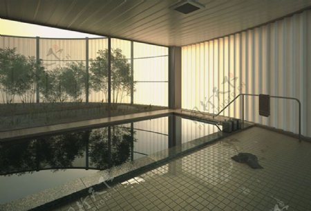室内游泳池模型