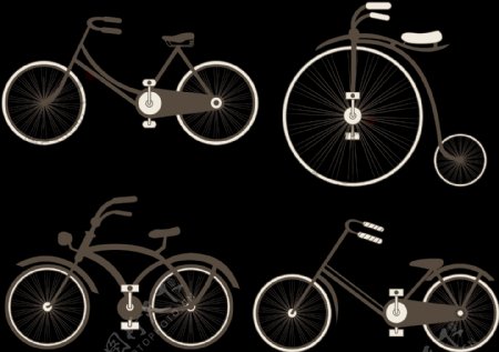 各种自行车插画免抠png透明图层素材