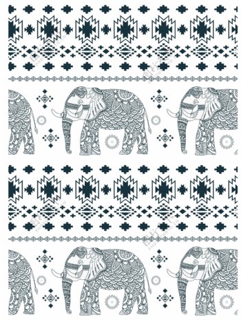 非洲部落花纹设计