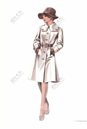 时尚欧式女装外套设计图