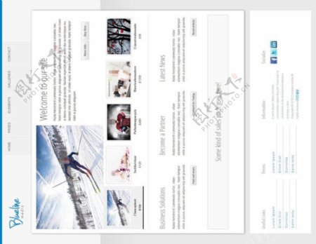 雪地运动网站模板