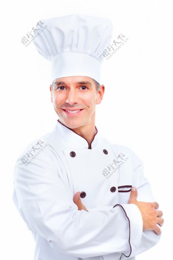 抱着双臂的厨师图片