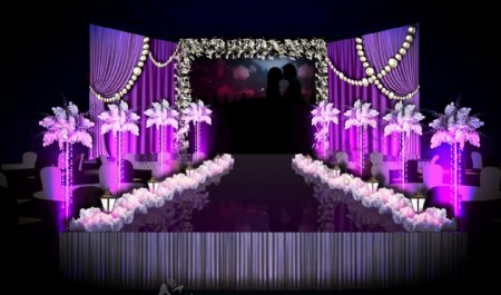 重庆洛卡婚礼紫色舞台