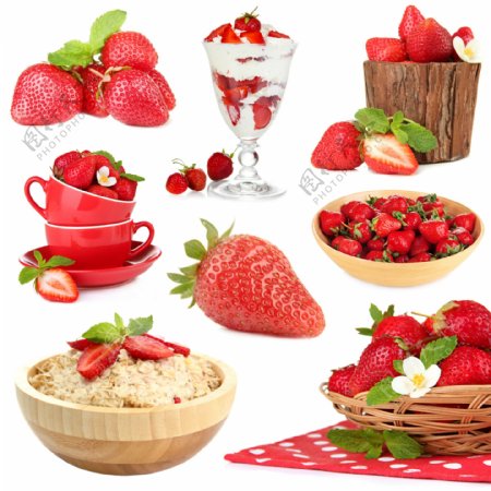美味的草莓水果图片