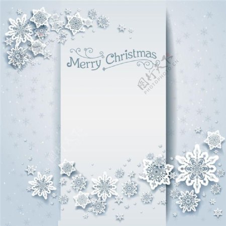 雪花花纹圣诞节卡片图片