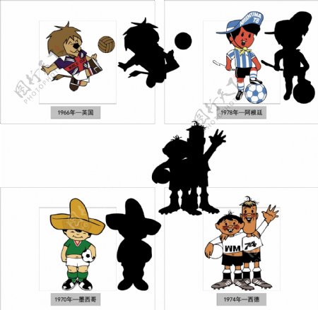 英国阿根廷墨西哥西德世界杯吉祥物