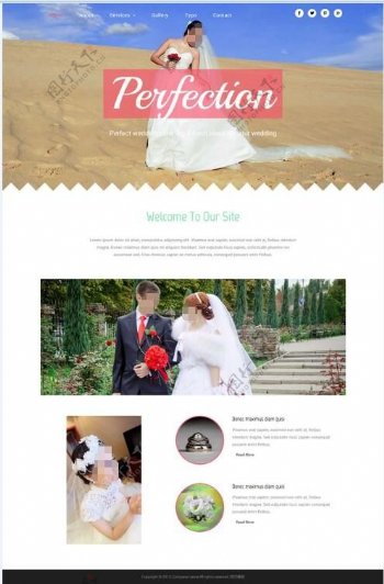 婚纱摄影网页素材
