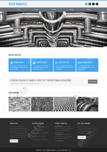 钢管钢铁企业网页素材