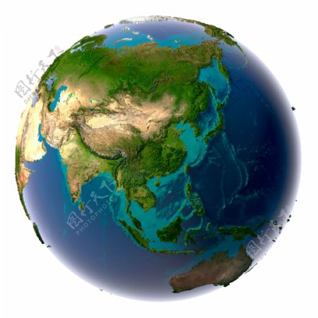 地球绿色版图背景图片
