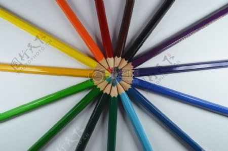 艺术笔丰富多彩丰富多彩设计创意色彩颜色铅笔蜡笔调色板
