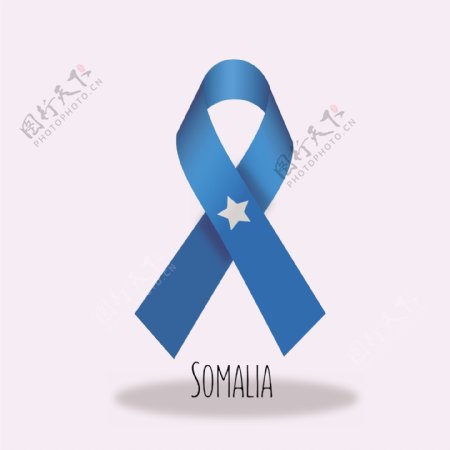 索马里国旗丝带设计矢量素材