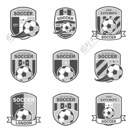 黑白足球主题logo图片1