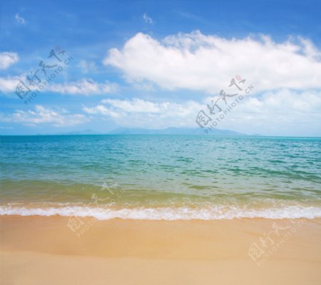 大海沙滩摄影图片