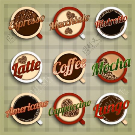 咖啡字母标签图片1