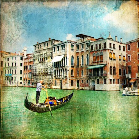 威尼斯小河风景照片图片