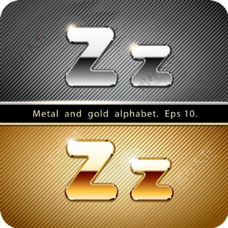 金属字母Z