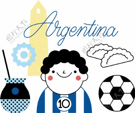阿根廷免费卡通素材
