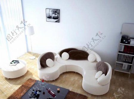 客厅沙发模型