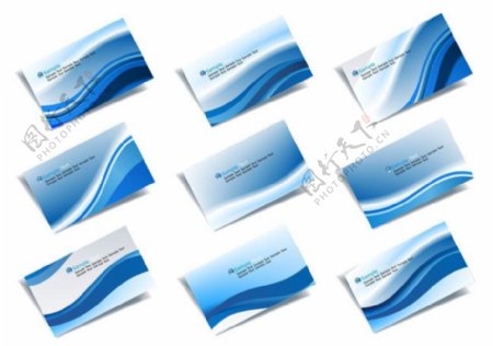 科技蓝色底纹名片卡片模矢量素材