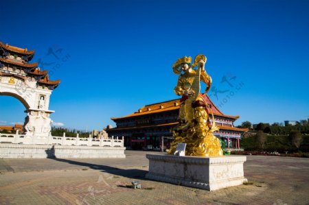 新疆红光山大佛寺风景