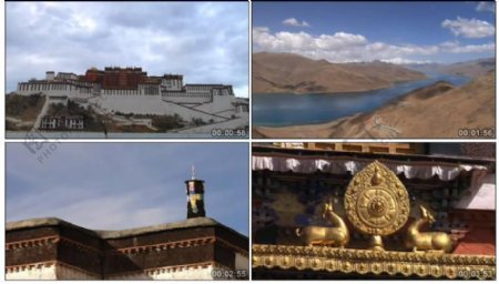 西藏风情天路中国风拉萨藏族歌舞