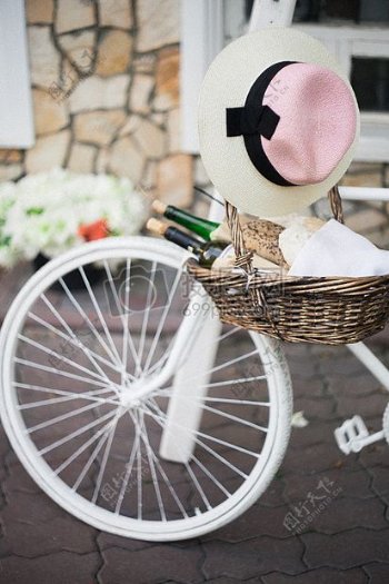 面包帽子自行车酿酒装饰家居装饰