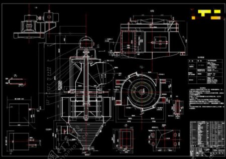 選粉機設(shè)計效果CAD機械圖紙