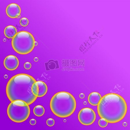 紫色图案上的泡沫
