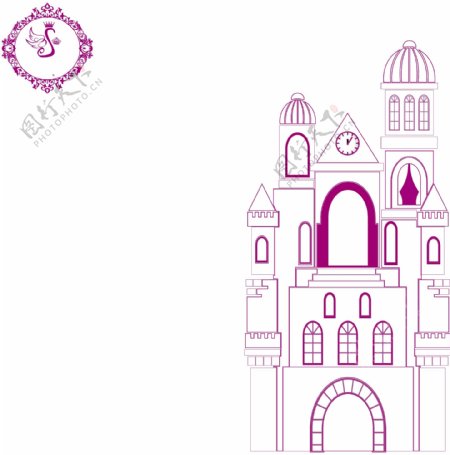 婚礼城堡紫色