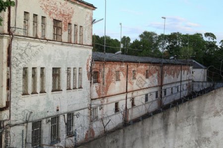 拉脱维亚监狱的背面