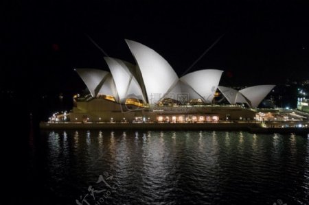 黑夜中的悉尼歌剧院