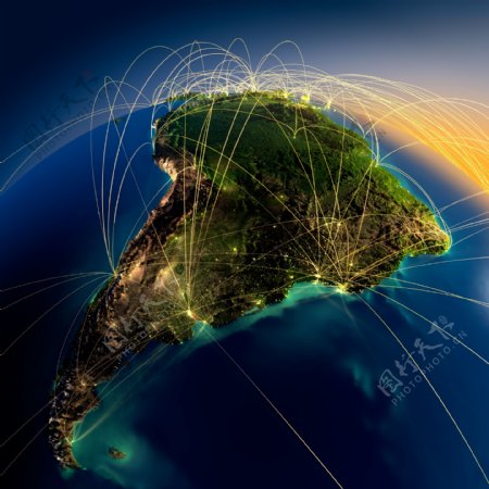 南美洲地图图片