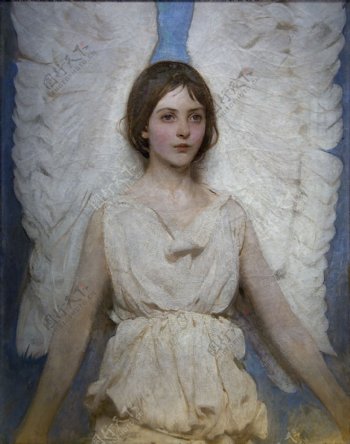 油画女天使图片