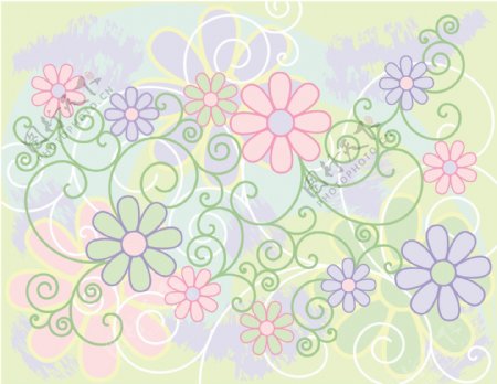 花瓣花卉元素背景设计