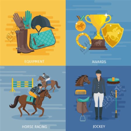 马匹和奖杯用品图片