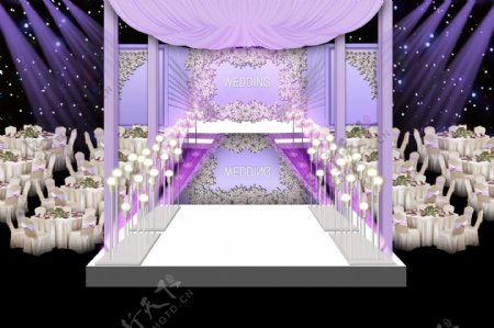 创意紫色婚礼