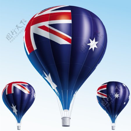澳大利亚国旗热气球图片