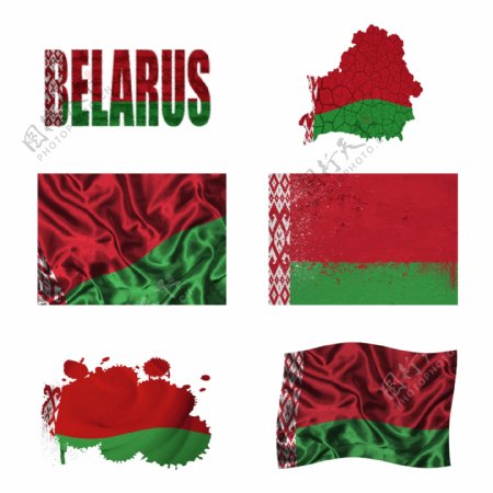 白俄罗斯国旗地图图片