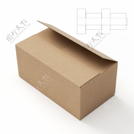 长方形包装盒展示图
