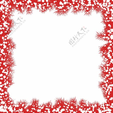 红色的圣诞花环框架