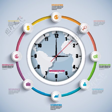 时间钟表饼形图