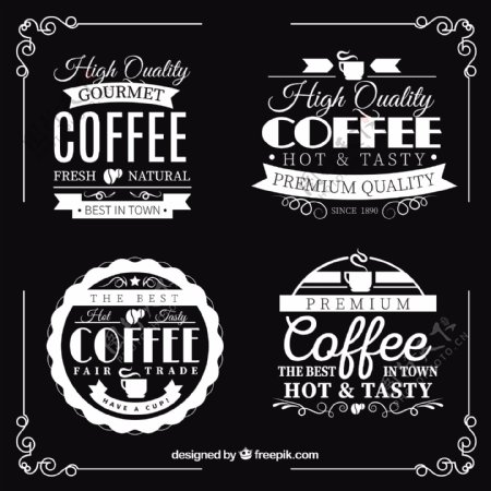 优质咖啡的徽章