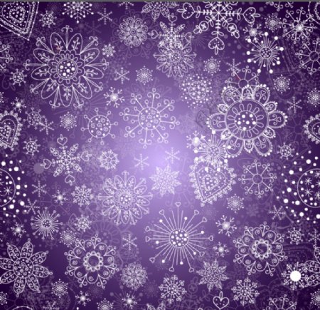 紫色雪花底图