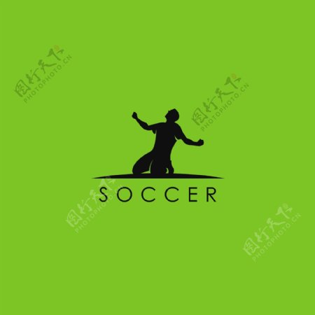 足球标志绿色背景