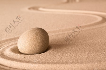 沙上面的石子图片