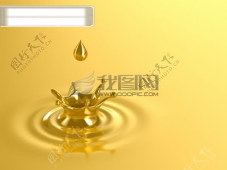 金色水滴创意广告图片