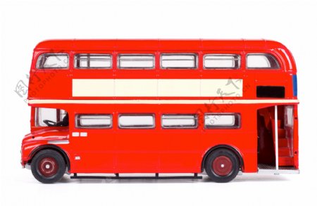红色公交车玩具图片