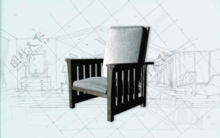 国际主义家具椅子0263D模型