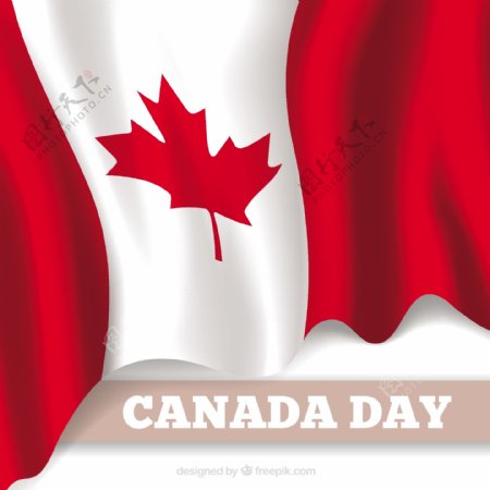 创意手绘加拿大国旗背景